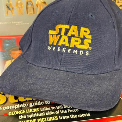 LOT 64: Star Wars Special Edition Original Trilogy on VHS & DVD, Disney World Star Wars Weekends Hats, Boba Fett & Chewie Mugs