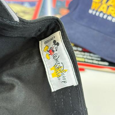 LOT 64: Star Wars Special Edition Original Trilogy on VHS & DVD, Disney World Star Wars Weekends Hats, Boba Fett & Chewie Mugs