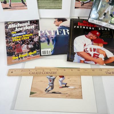 LOT 65: Sports Memorabilia Collection: Slim Jim Glass Mugs, Avon Stein, Riddell Mini Helmets & More