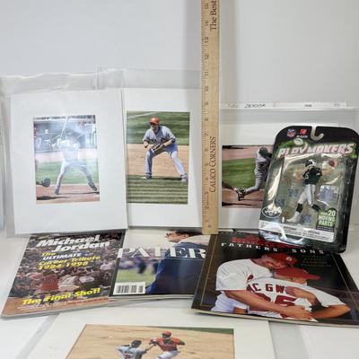 LOT 65: Sports Memorabilia Collection: Slim Jim Glass Mugs, Avon Stein, Riddell Mini Helmets & More