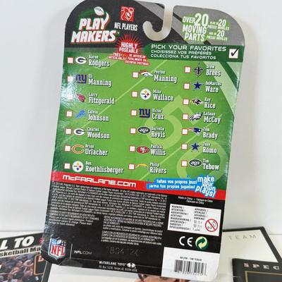 LOT 65: Sports Memorabilia Collection: Slim Jim Glass Mugs, Avon Stein, Riddell Mini Helmets & More