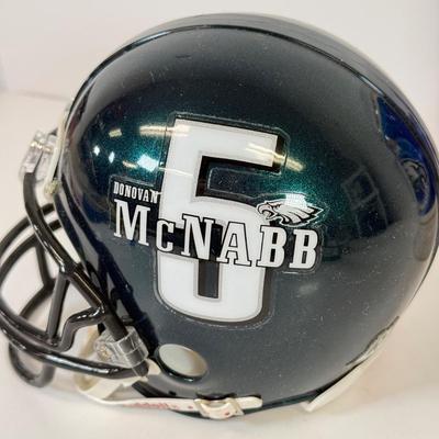 LOT 67: NHL Philadelphia Flyers Star Wars Poster, Eagles Card Plaque, McDonald's Bobble Heads, Riddel Players Inc Mini Helmet,...