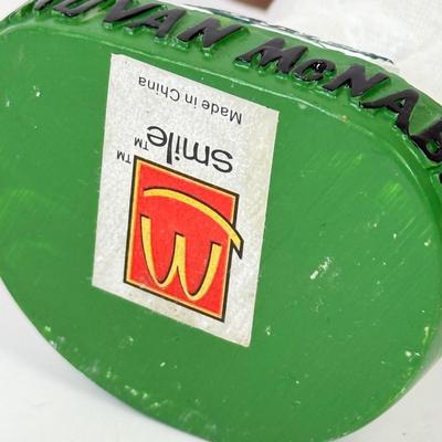 LOT 67: NHL Philadelphia Flyers Star Wars Poster, Eagles Card Plaque, McDonald's Bobble Heads, Riddel Players Inc Mini Helmet,...