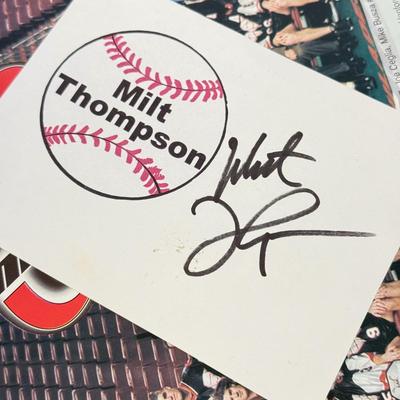 LOT 71: Collection of Signed Sports Memorobilia: Posters, Photos, Magazine & Baseballs