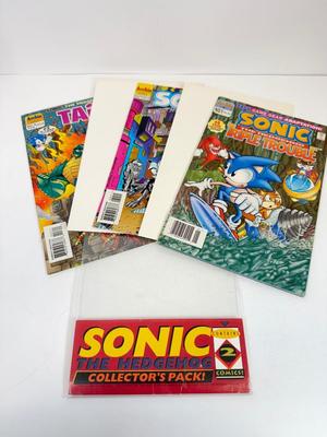 LOT 78: Collection of Vintage Comics: Disney's Uncle Scrooge, Sonic & Tails, Street Sharks, TMNT & More