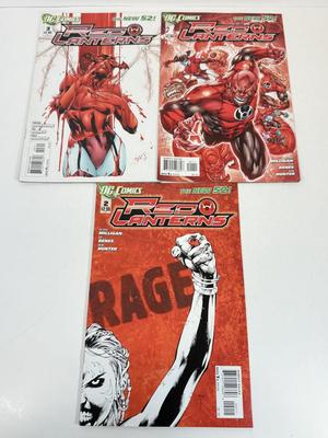 LOT 79: 2010s DC Green & Red Lanterns Comic Books