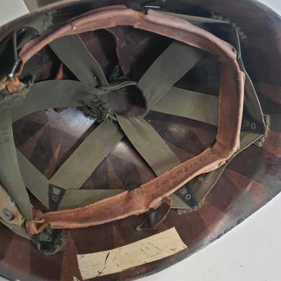 LOT 80: Vintage Military Gear-Field Belt, Cartridge Belt, First Aid Pouch, Helmet