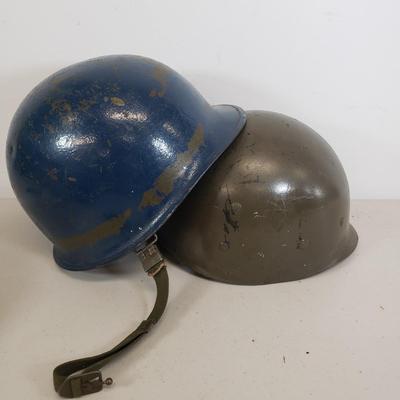 LOT 80: Vintage Military Gear-Field Belt, Cartridge Belt, First Aid Pouch, Helmet