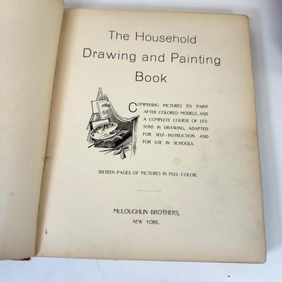LOT 98: Antique Books: In the Child's World, Household Painting, Six Steps to Honor & More