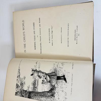 LOT 98: Antique Books: In the Child's World, Household Painting, Six Steps to Honor & More