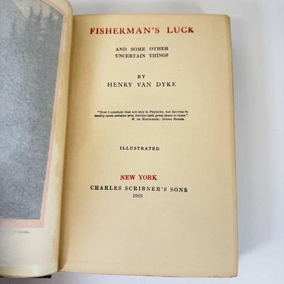 LOT 101: Antique Books: 1923 Fisher Man's Luck, 1900 The Greatest Thing Ever Known & Character Building Thought Pointer, Antique...