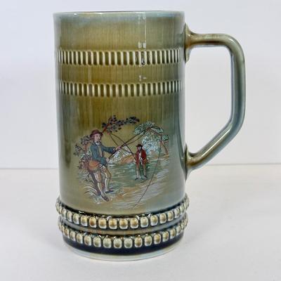 LOT 103: Airguide Brass Ships Bell & Pair of Irish Porcelain Ceramic Steins