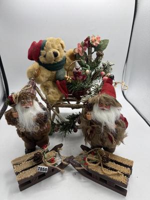 Teddy bear on a bench