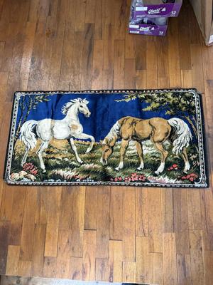 Vintage wild horses Italian/velevet tapestry