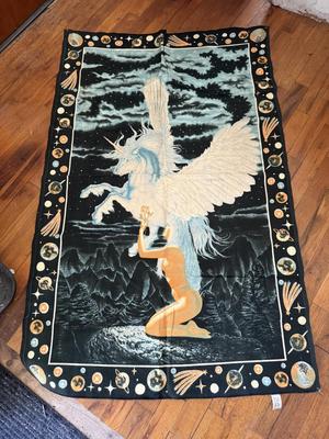 Mystical fantasy tapestry/unicorn