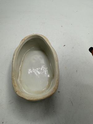 Blue & white trinket duck