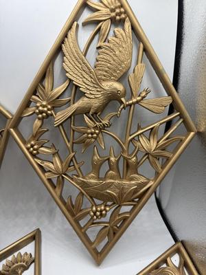 Vintage Burwood diamond wall plaques