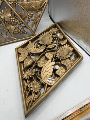 Vintage Burwood diamond wall plaques