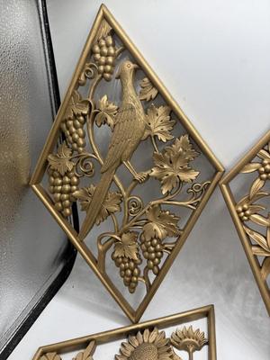 Vintage Burwood diamond wall plaques