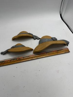 Vintage Burwood straw hats/3 pc