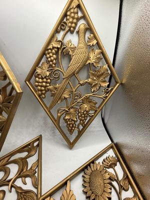 Burwood diamond wall plaque/4 piece