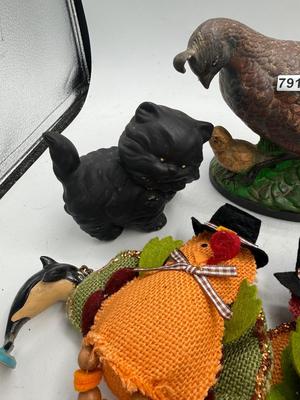 Fall decor & ceramic animals