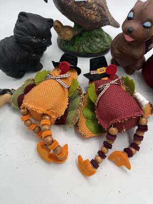 Fall decor & ceramic animals