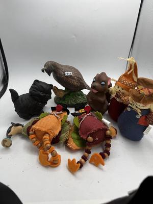 Fall decor & ceramic animals