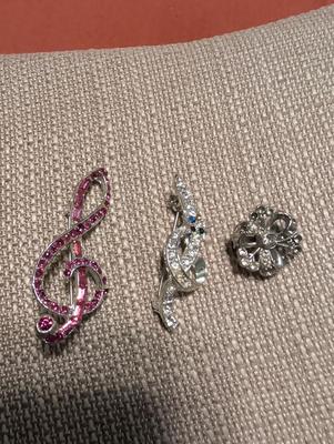 Two Brooches and One Pin