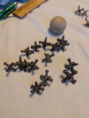 Old Jar with Jacks and Ball