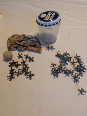 Old Jar with Jacks and Ball