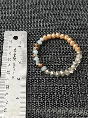 bracelet made of faceted crystal rondelle beads.