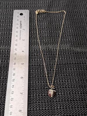 Vintage enamel ladybug necklace