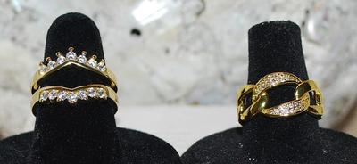 DOUBLE BONUS RINGS SET --2 Rings-Size 6¾ & 7 -- SEE DESCRIPTION