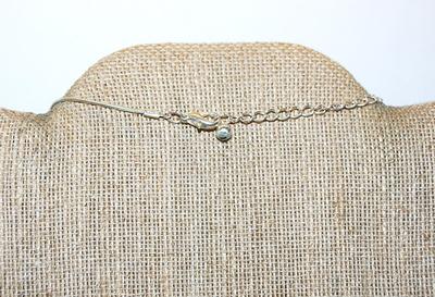 Iridescent Style BLUE ACRYLIC Dangle PENDANT/NECKLACE Combo with Silver Tone Dangle Surround and Delicate Necklace Chain and Lobster...