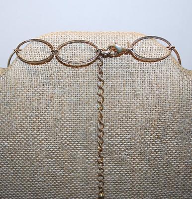 Gold Tone "RINGS & LOOPS NECKLACE with Assorted Shapes and a Lobster Clasp 30" L