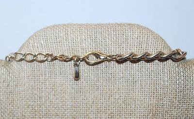 Acrylic Set of 9 "Marshmallows" NECKLACE in Half White and Half Clear Beads and Gold Tone Chain and Lobster Clasp 20" L