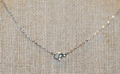 Slanted Pear Shaped Diamond Style Swag PENDANT (2¼" x ¼") & Accent Stones on a Silver Tone Necklace Chain 18" L