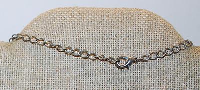 Silver-Colored Triple Curled Circle FLOWER NECKLACE with Lobster Clasp 15" L