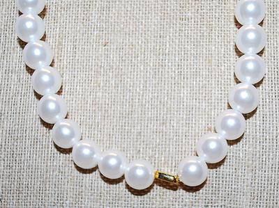 Showy Holiday Style NECKLACE - Marked "Annex Accents" with Green, Gold & Purple Accents and White Globes and Hallmark...