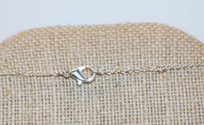 Colorful Acrylic Rectangle PENDANT (1¾" x ¼") on a Silver Tone Adjustable Necklace Chain 16"-18" L