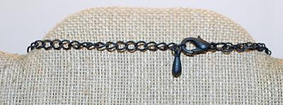 Unique Black and Silver Colored "Knurled & Curled Bits" NECKLACE with Black Bead Accents, Black Chain & Lobster Clasp...