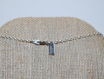 "liz & co." Brand FATIMA NECKLACE "Terrade Fatima" with a Lobster Clasp and Silver Tone Necklace Chain 16" L