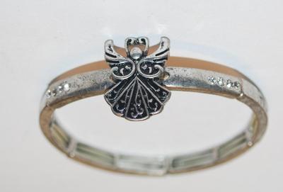 Uplifting "WORDS" Elastic BRACELET (2" Opening) with "Hope, Love, Trust & Dream" on Bejeweled &...