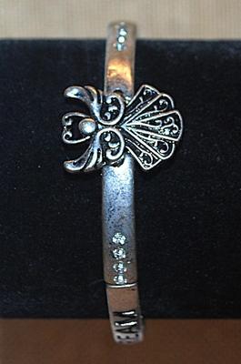 Uplifting "WORDS" Elastic BRACELET (2" Opening) with "Hope, Love, Trust & Dream" on Bejeweled &...