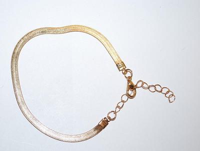 All Gold Tone SNAKESKIN BRACELET (2½" Opening) with Lobster Clasp