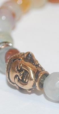 Collection of 3 BRACELETS (2½" Opening) with "INSPIRE" Accent, "Buddha Head" and 1 with Toggle Clasp