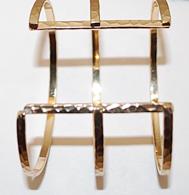 Gold Colored LADDER CUFF BRACELET (2¼" Opening) with Beveled "Cuts" on 3 Ladder Rungs