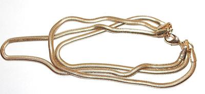 Gold Colored Triple Strands ROPE BRACELET with Lobster Clasp 9" L