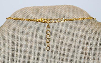 Bright Gold Colored "TABERNACLE" CROSS/PENDANT (2" x 1¼") on a Gold Tone Necklace Chain 18" L